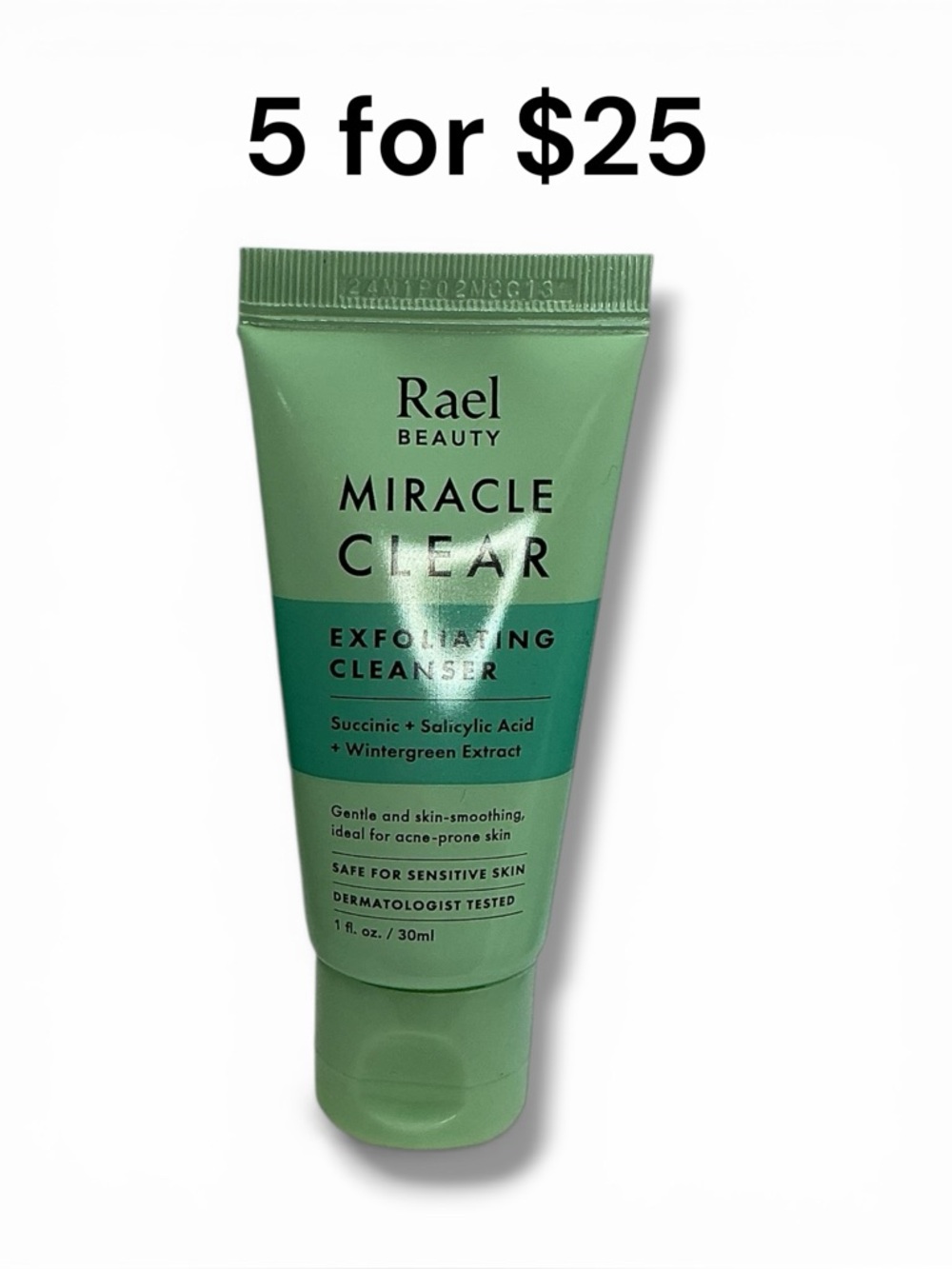 Rael Beauty Miracle Clear Exfoliating Cleanser - Travel size